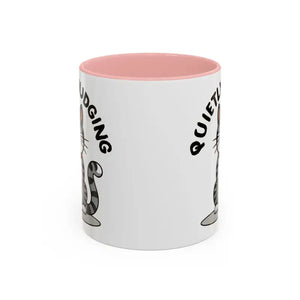 Cat Quietly Judging Accent Coffee Mug - Ceramic - Dipaliz - Mugs