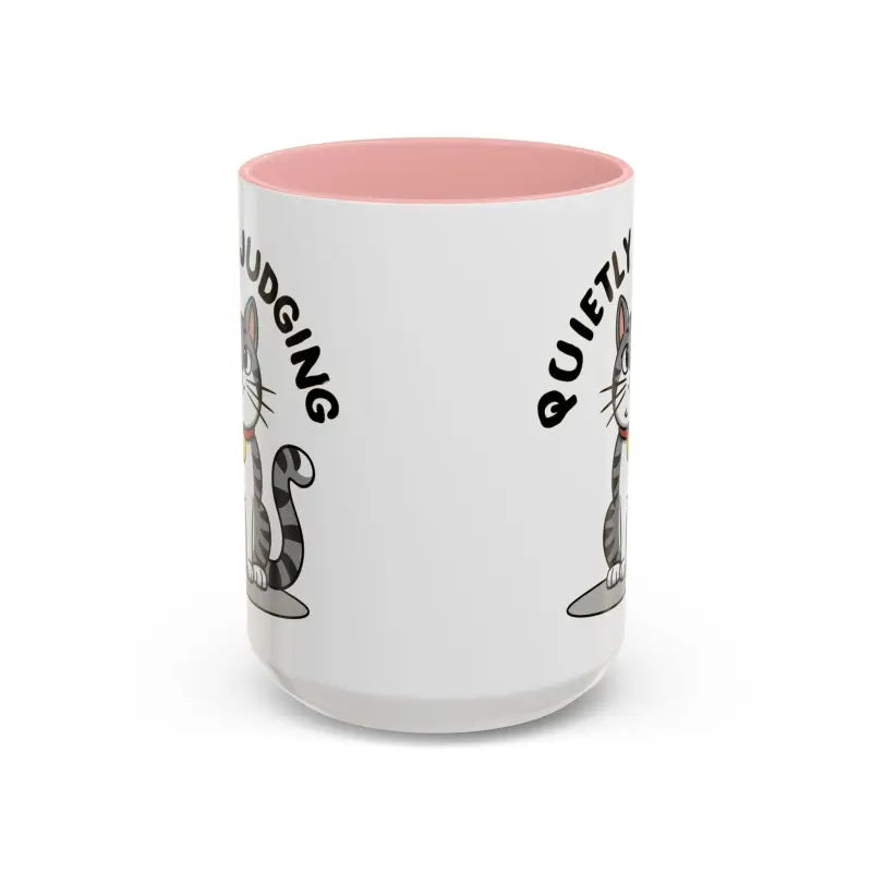 Colorful Cat Judging Ceramic Mug for Sassy Mornings