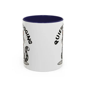 Cat Quietly Judging Accent Coffee Mug - Ceramic - Dipaliz - Mugs