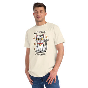 Organic Cotton Cat Quietly Judging Tee - Unisex - Dipaliz - T-shirts