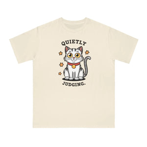 Organic Cotton Cat Quietly Judging Tee - Unisex - Dipaliz - T-shirts