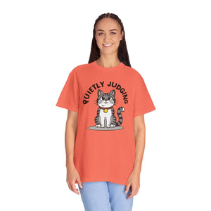 Soft Cat Quietly Judging Tee - Comfort Colors - Dipaliz - T-shirts