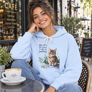 DipaliZ Smiling Cat Lover Hoodie Oeko-tex Certified Dyes