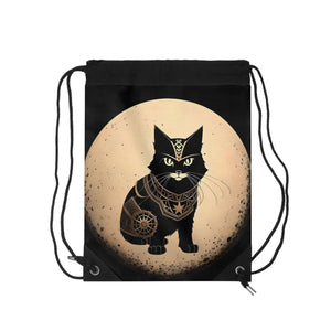 Fierce Cat Samurai Drawstring Bag - Outdoor Fitness - Dipaliz - Handbags