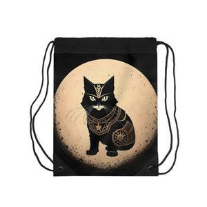 Fierce Cat Samurai Drawstring Bag - Outdoor Fitness - Dipaliz - Handbags
