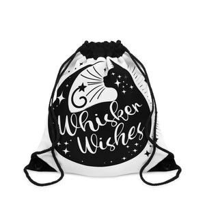 Chic Durable Whisker Wishes Drawstring Bag - Stylish Secure - Dipaliz - one Size - Backpacks
