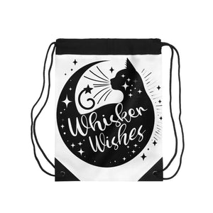 Chic Whisker Wishes Drawstring Bag - Durable Travel - Dipaliz - Backpacks