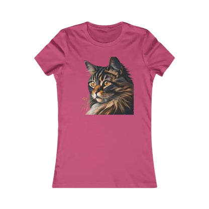 Elevate your Wardrobe with our Comfy Women’s Cat Favorite Tee - s / Berry T-shirt