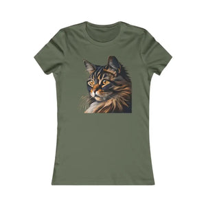 Cat Women’s Tee - Ultra Soft Favorite - Dipaliz - s / Military Green - T-shirts