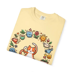 Whimsical Cat Yoga Lovers Unisex Garment-dyed T-shirt - Dipaliz - T-shirts