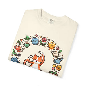 Whimsical Cat Yoga Lovers Unisex Garment-dyed T-shirt - Dipaliz - T-shirts