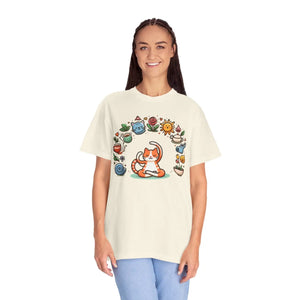 Whimsical Cat Yoga Lovers Unisex Garment-dyed T-shirt - Dipaliz - T-shirts