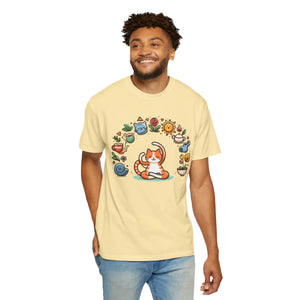 Whimsical Cat Yoga Lovers Unisex Garment-dyed T-shirt - Dipaliz - T-shirts
