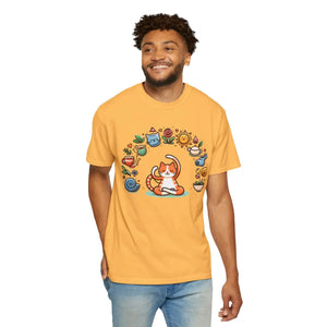 Whimsical Cat Yoga Lovers Unisex Garment-dyed T-shirt - Dipaliz - T-shirts
