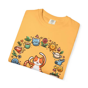 Whimsical Cat Yoga Lovers Unisex Garment-dyed T-shirt - Dipaliz - T-shirts