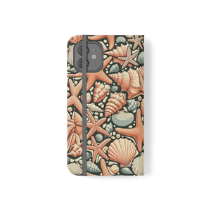 Samsung Galaxy Flip Cases Sea Shells Ocean Wave Design - Dipaliz - Iphone 12 - Mobile Phone