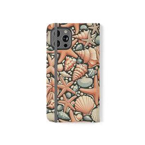 Samsung Galaxy Flip Cases Sea Shells Ocean Wave Design - Dipaliz - Iphone 12 Pro Max - Mobile Phone