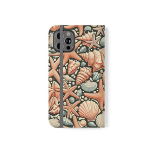 Samsung Galaxy Flip Cases Sea Shells Ocean Wave Design - Dipaliz - Iphone 12 Pro - Mobile Phone