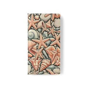 Samsung Galaxy Flip Cases Sea Shells Ocean Wave Design - Dipaliz - Mobile Phone