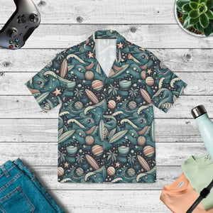 Hawaiian Camp Shirt - Catch Summer Vibes Classic Button-front - Dipaliz - Xs - Shirts