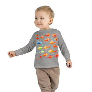 Rainbow Fish Toddler Long Sleeve Tee - Adventure Ready - Dipaliz - T-shirts