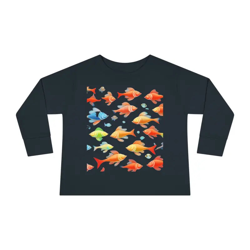 Catch Waves with Rainbow Fish Toddler Long Sleeve Tee - Kids Clothes