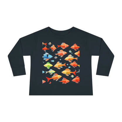 Catch Waves with Rainbow Fish Toddler Long Sleeve Tee - Kids Clothes