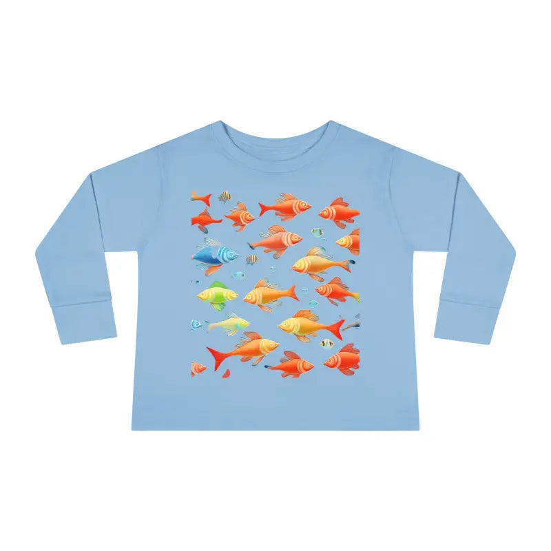 Catch Waves with Rainbow Fish Toddler Long Sleeve Tee - Kids Clothes