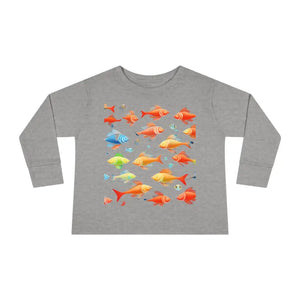 Rainbow Fish Toddler Long Sleeve Tee - Adventure Ready - Dipaliz - T-shirts