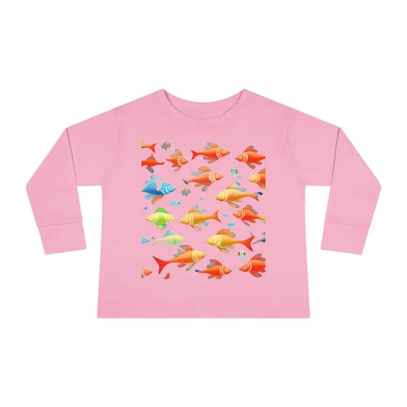 Catch Waves with Rainbow Fish Toddler Long Sleeve Tee - Kids Clothes