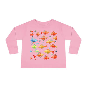 Rainbow Fish Toddler Long Sleeve Tee - Adventure Ready - Dipaliz - T-shirts