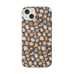 Minimalist Flexi Case - Clear Tpu Cute Cats Style - Dipaliz - Mobile Phone Cases
