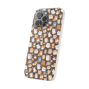 Minimalist Flexi Case - Clear Tpu Cute Cats Style - Dipaliz - Mobile Phone Cases