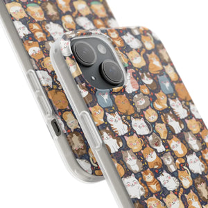 Minimalist Flexi Case - Clear Tpu Cute Cats Style - Dipaliz - Mobile Phone Cases