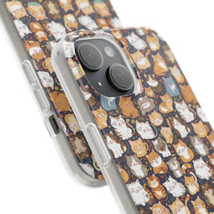 Minimalist Flexi Case - Clear Tpu Cute Cats Style - Dipaliz - Mobile Phone Cases