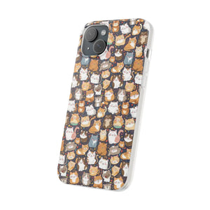 Minimalist Flexi Case - Clear Tpu Cute Cats Style - Dipaliz - Mobile Phone Cases