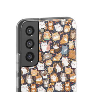 Minimalist Flexi Case - Clear Tpu Cute Cats Style - Dipaliz - Mobile Phone Cases