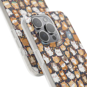 Minimalist Flexi Case - Clear Tpu Cute Cats Style - Dipaliz - Mobile Phone Cases