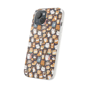 Minimalist Flexi Case - Clear Tpu Cute Cats Style - Dipaliz - Mobile Phone Cases