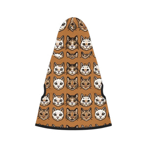 Cozy Cats Pattern Pet Hoodie - Soft Cotton Fleece - Dipaliz - Hoodies