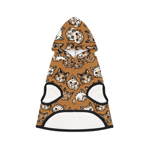 Cozy Cats Pattern Pet Hoodie - Soft Cotton Fleece - Dipaliz - Hoodies