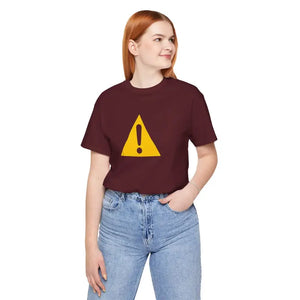 Cautionary Graphic Tee Airlume Combed Cotton Fun Casual - Dipaliz - T-shirts