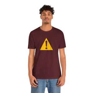 Cautionary Graphic Tee Airlume Combed Cotton Fun Casual - Dipaliz - T-shirts