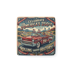 Vintage Car Porcelain Magnet America 250th - Dipaliz - Crafting Adhesives & Magnets
