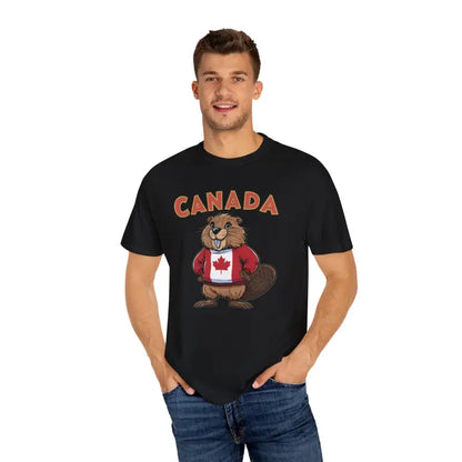 Celebrate Canada Day in Style with Comfy Beaver T-shirt - Black / s T-shirt