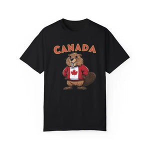 Canada Day T-shirt - Comfy Beaver Patriotic Tee - Dipaliz - T-shirts