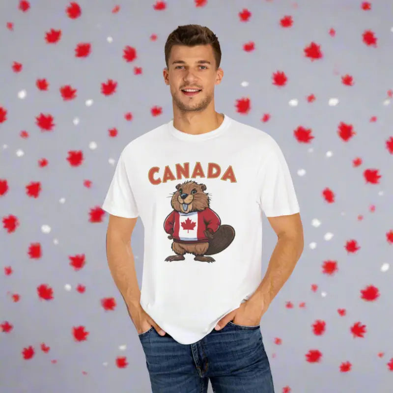 Celebrate Canada Day in Style with Comfy Beaver T-shirt - T-shirt