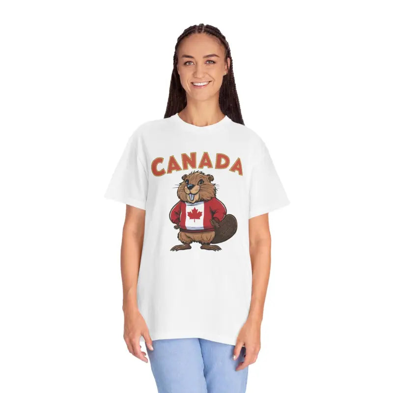 Celebrate Canada Day in Style with Comfy Beaver T-shirt - T-shirt