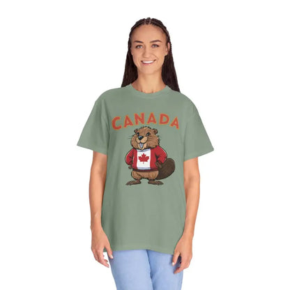 Celebrate Canada Day in Style with Comfy Beaver T-shirt - T-shirt