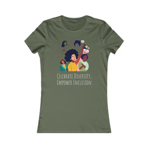 T-shirt - Empower Inclusion Women’s Tee - Celebrate Diversity - Dipaliz s / Military Green
